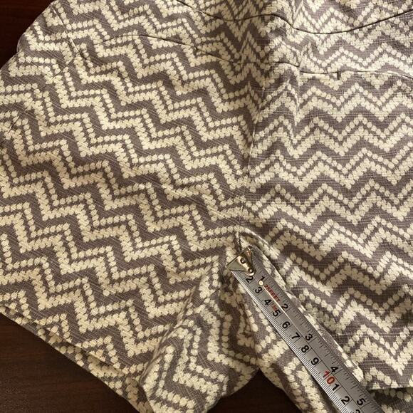 CARTONNIER Anthropologie NEW W/O Tags Gray/Ivory High Rise Shorts Sz 6 Womens - Picture 13 of 14